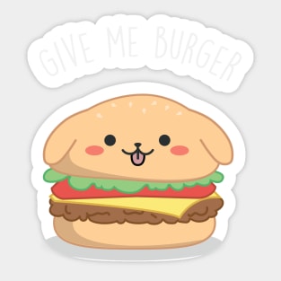 Cute burger Sticker